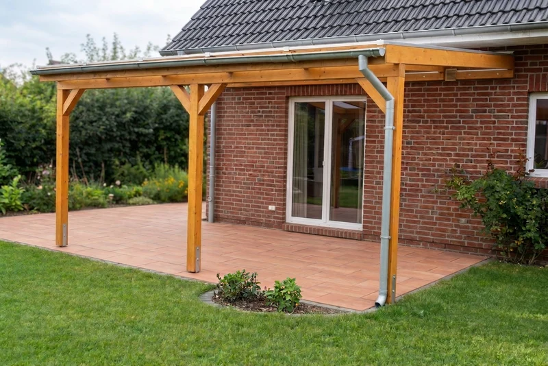 Terrassendach mit Wandanbau und Stegplatten – langlebig & maßgefertigt