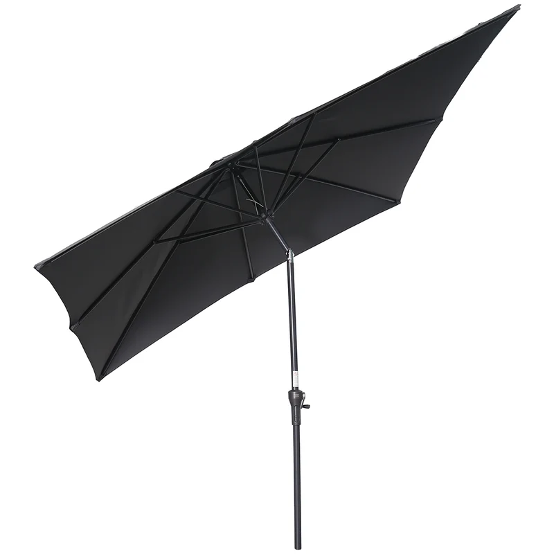 Garden Impressions Lotus parasol - 250x250 cm - carbon black - donker grijs