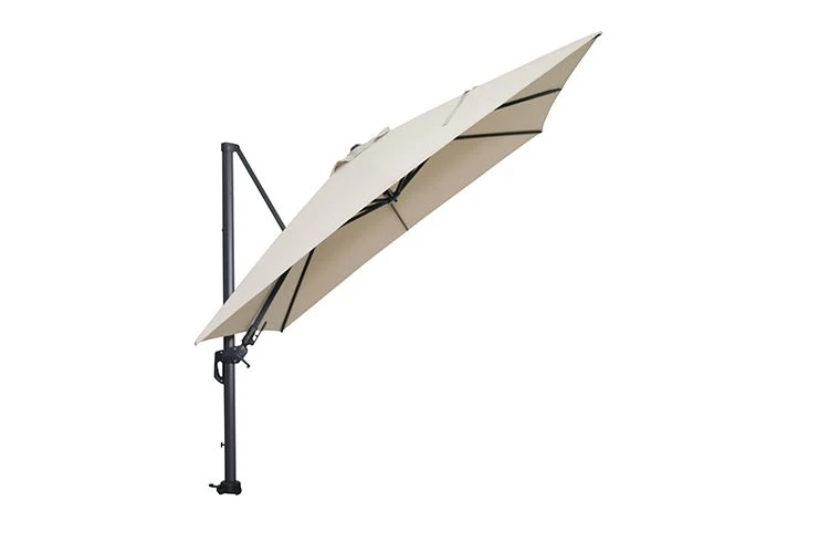 Hawaii parasol - 300x300 cm - carbon black - ecru