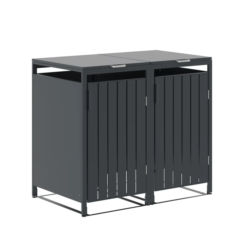 Garden Impressions containerbox BinPort dubbel - 136x80x118 cm - carbon black