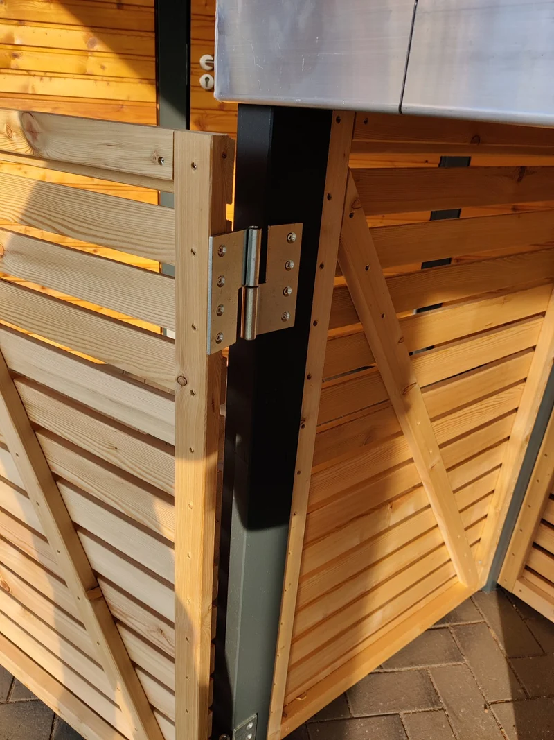 Mülltonnenbox KLARE LINIE mit Gründach