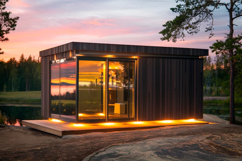 Holz-Gartenhaus / Gartenbüro / Poolhaus Winje 6634 94