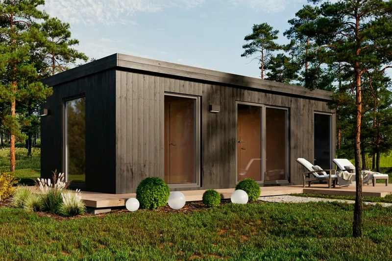 Holz-Gartenhaus / Gartenbüro / Poolhaus Helme 7734 94