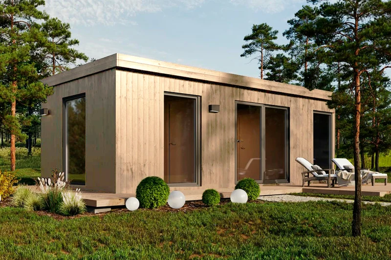 Holz-Gartenhaus / Gartenbüro / Poolhaus Helme 7734 94