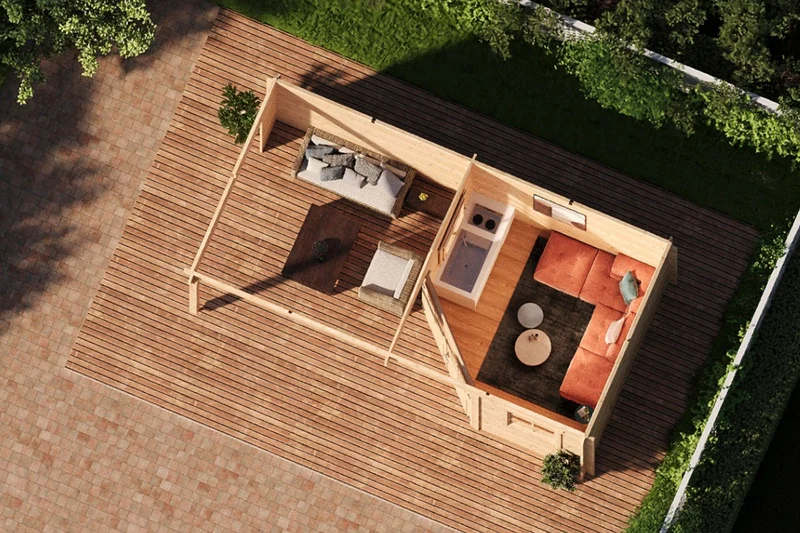 Holz-Gartenhaus / Gerätehaus Gemma 5025 28
