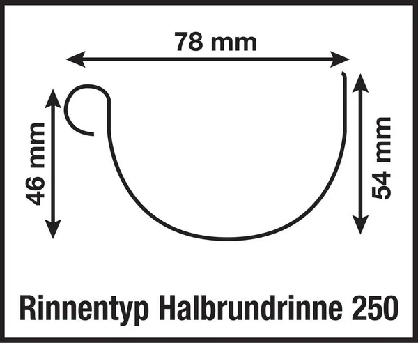 Dachrinne Kunststoff rund 441B + 2 x K1B Anthrazit
