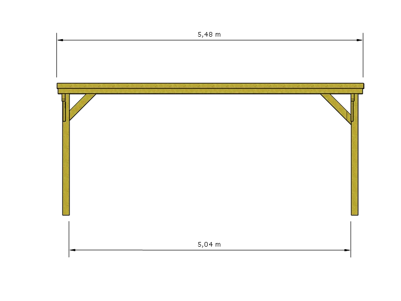 Gründach-Carport CLASSIC mit Holzblende