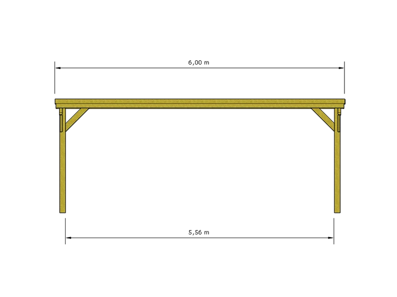 Gründach-Carport CLASSIC mit Holzblende