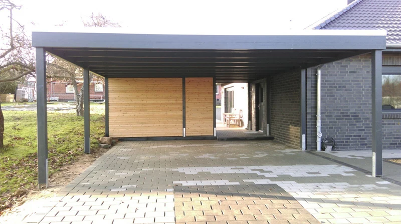 Modernes Doppelcarport KLARE LINIE