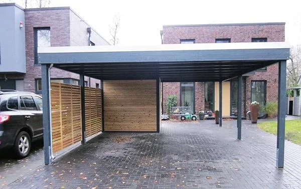 Modernes Doppelcarport KLARE LINIE