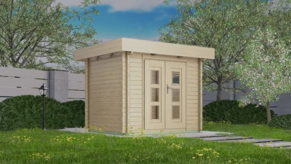 Holz-Gartenhaus / Gerätehaus H28-2420F-DT-EF