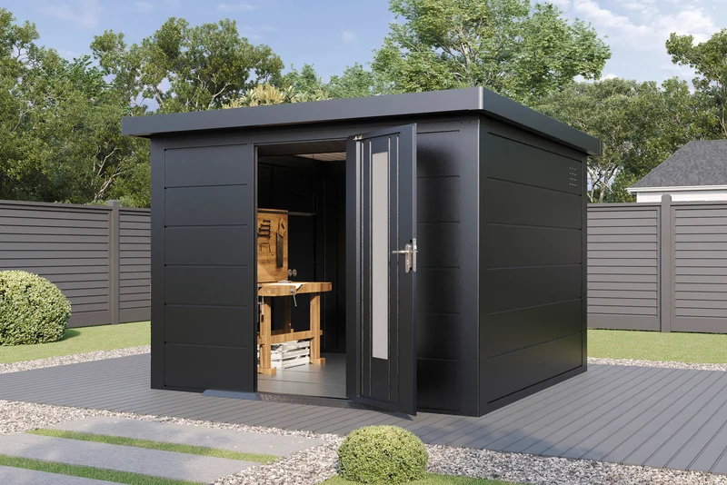 Metall-Gartenhaus / Gerätehaus Hakon 3030 Anthrazit
