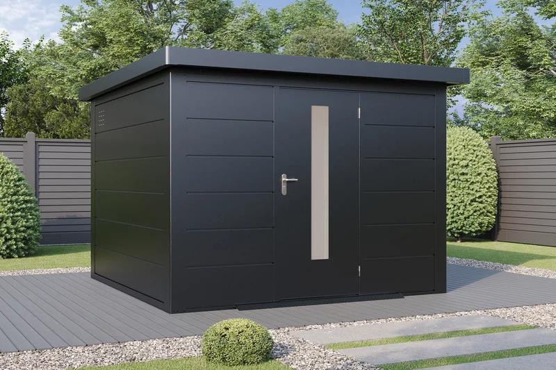 Metall-Gartenhaus / Gerätehaus Hakon 3030 Anthrazit