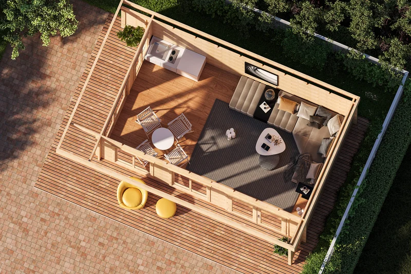 Holz-Gartenhaus / Gerätehaus Haldis 5335 44