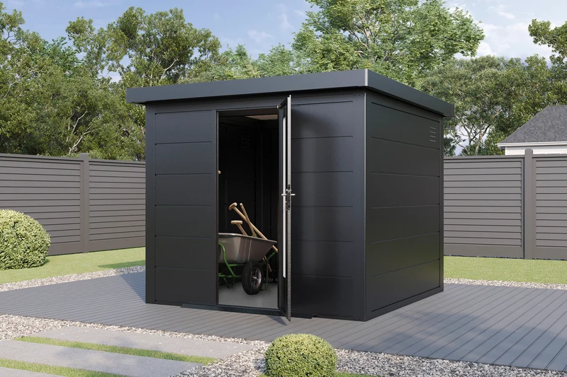 Metall-Gartenhaus / Gerätehaus Hakon 2424 Anthrazit