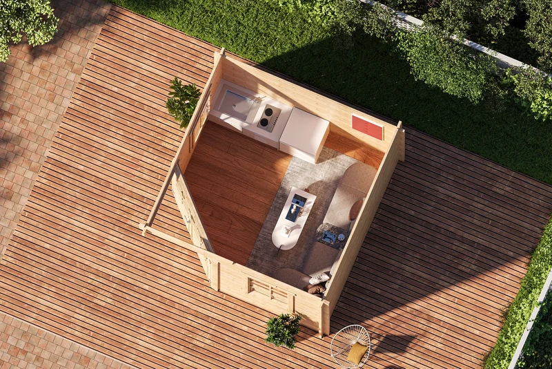 Holz-Gartenhaus / Gerätehaus Genia 2828 28