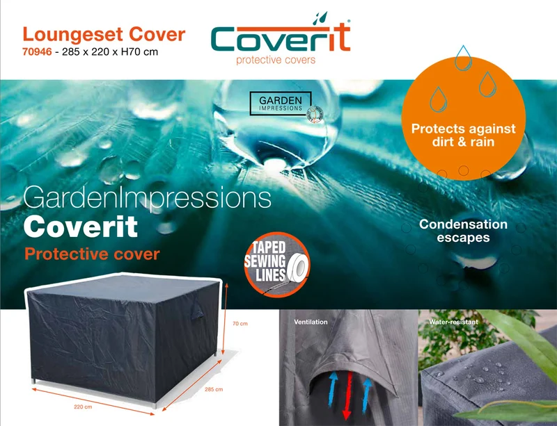 Coverit loungeset beschermhoes - 285x220xH70 cm