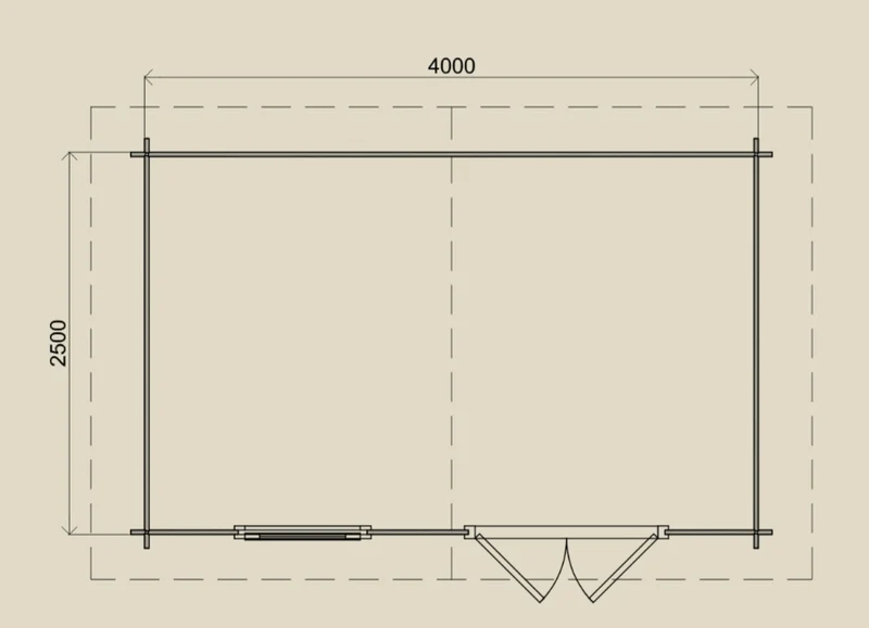 Gartenhaus Goslar 400 cm x 300 cm