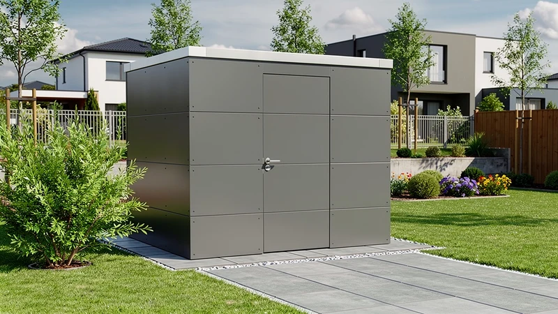 Gartenhaus KUBUS – modernes Gartenhaus mit HPL-Fassade