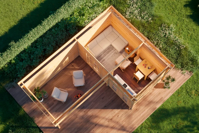 Holz-Gartenhaus Hermosa 6848
