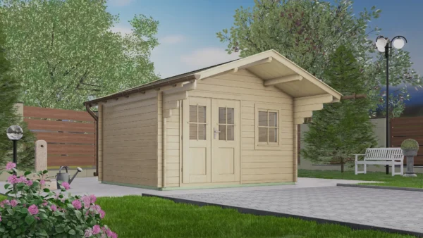 Holz-Gartenhaus / Gerätehaus H45-3630-DT-EF