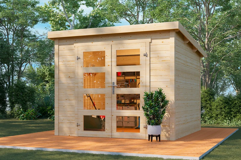 Holz-Gartenhaus / Gerätehaus Bengt 2525 ohne Boden