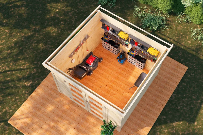 Holz-Gartenhaus / Gerätehaus Bengt 2525 ohne Boden
