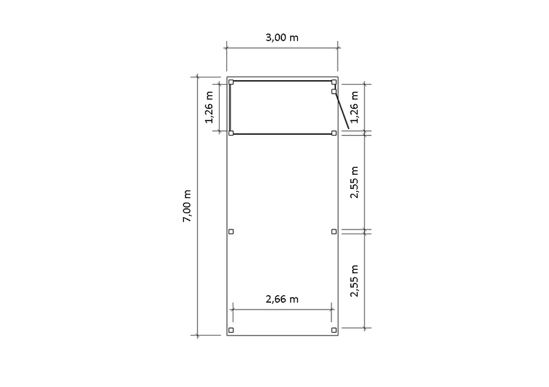 Modernes Gründach-Carport KLARE LINIE mit Abstellraum (Einzelcarport)