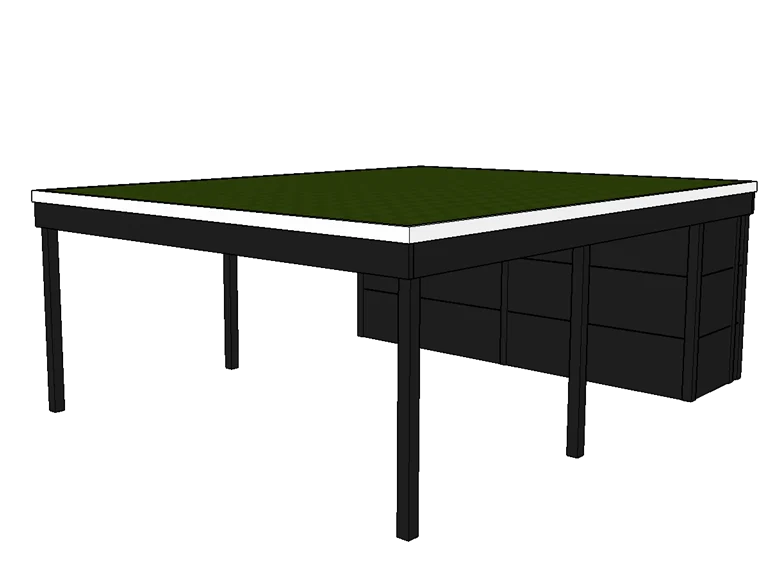 Modernes Gründach-Carport KLARE LINIE mit Abstellraum (Doppelcarport)