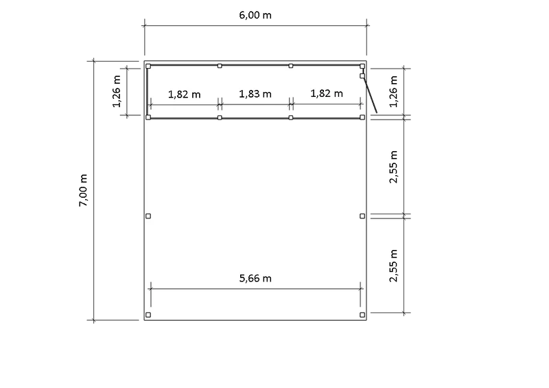 Modernes Gründach-Carport KLARE LINIE mit Abstellraum (Doppelcarport)