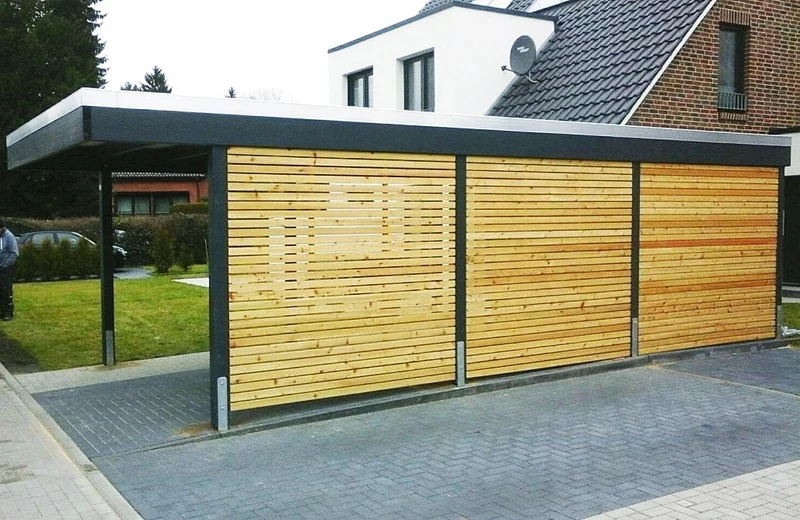 Modernes Einzelcarport KLARE LINIE