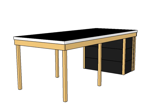 Modernes Einzelcarport KLARE LINIE mit Abstellraum