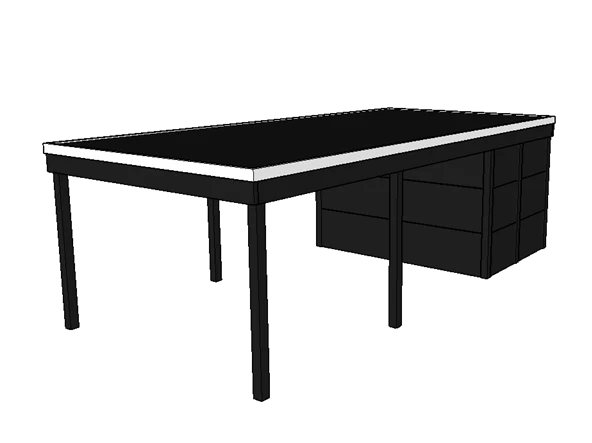 Modernes Einzelcarport KLARE LINIE mit Abstellraum