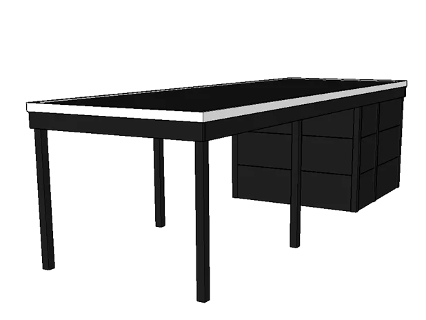 Modernes Einzelcarport KLARE LINIE mit Abstellraum