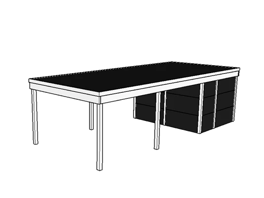 Modernes Einzelcarport KLARE LINIE mit Abstellraum