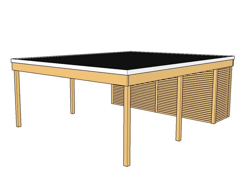 Modernes Doppelcarport KLARE LINIE mit Abstellraum