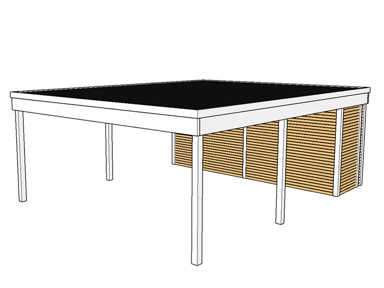 Modernes Doppelcarport KLARE LINIE mit Abstellraum