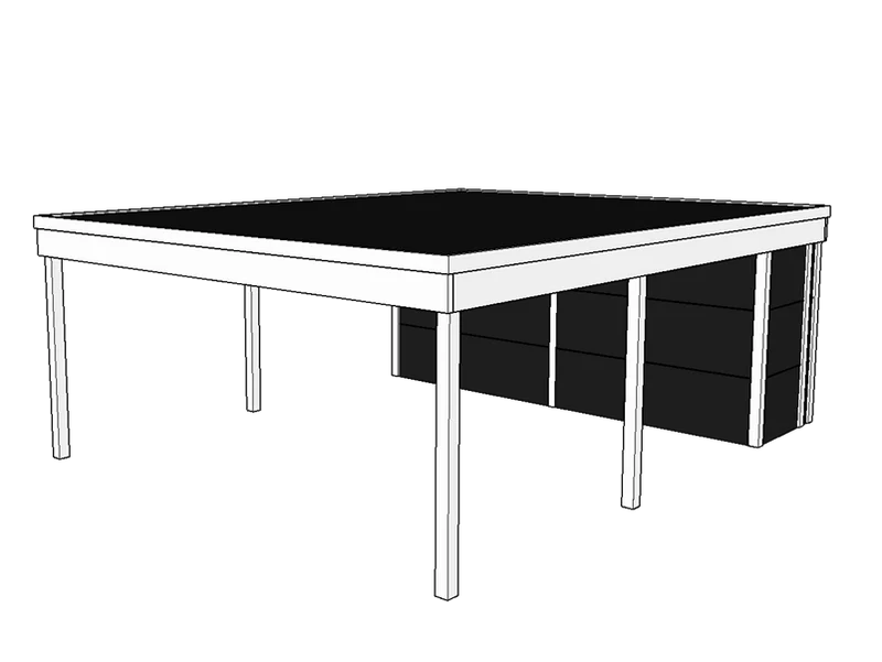 Modernes Doppelcarport KLARE LINIE mit Abstellraum