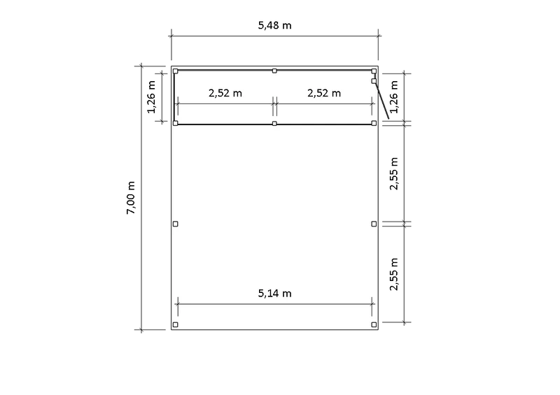 Modernes Doppelcarport KLARE LINIE mit Abstellraum