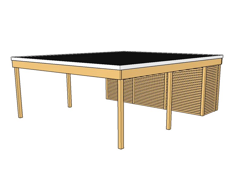 Modernes Doppelcarport KLARE LINIE mit Abstellraum