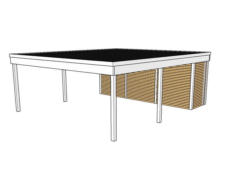 Modernes Doppelcarport KLARE LINIE mit Abstellraum