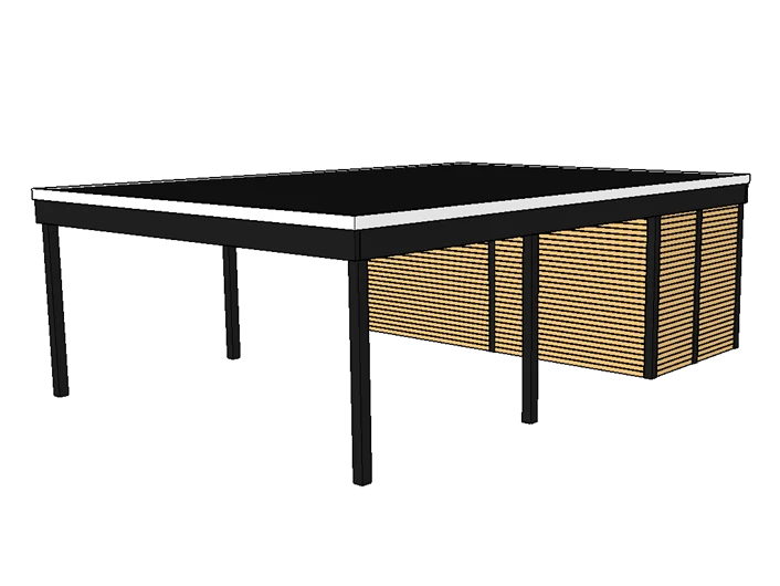 Modernes Doppelcarport KLARE LINIE mit Abstellraum