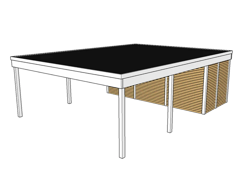 Modernes Doppelcarport KLARE LINIE mit Abstellraum