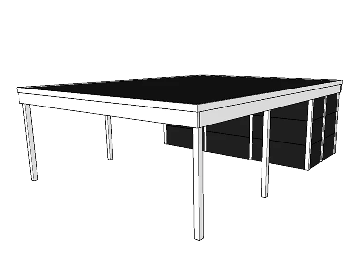 Modernes Doppelcarport KLARE LINIE mit Abstellraum