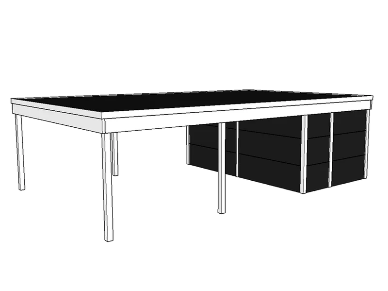 Modernes Doppelcarport KLARE LINIE mit Abstellraum
