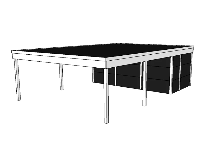 Modernes Doppelcarport KLARE LINIE mit Abstellraum