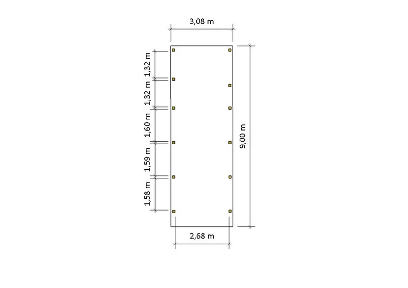 Gründach-Carport CLASSIC Holzblende mit Abstellraum (Verkleidung: Klassisches Duoprofil)
