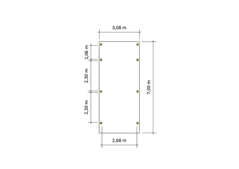 Einzel-Carport CLASSIC Holzblende mit Abstellraum (Verkleidung: Klassisches Duoprofil)