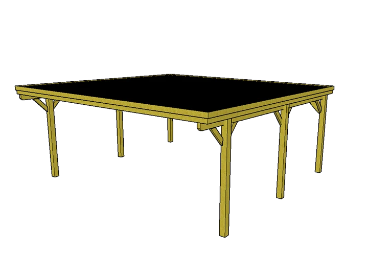 Doppelcarport CLASSIC mit Holzblende