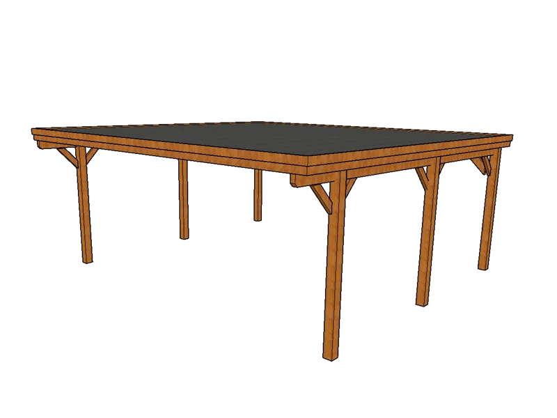 Doppelcarport CLASSIC mit Holzblende